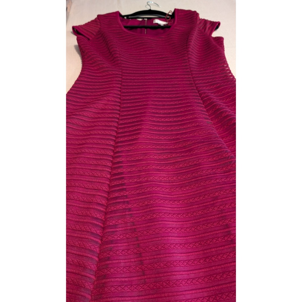 London Style Connection Burgundy A line Dress Size 6